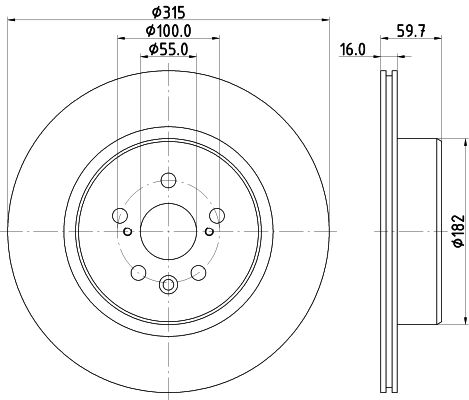 HELLA PAGID stabdžių diskas 8DD 355 114-811